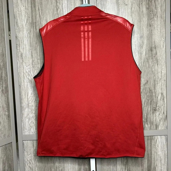 Adidas Mens Climaheat Vest Golfing Outdoor Preppy Red Color Sleeveless Zipper XL - Picture 8 of 8